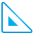 Ruler Triangle blue icon