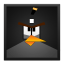 Black Angry Bird Black Frame icon