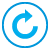 Button Rotate Cw blue icon