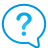 Question Balloon blue icon