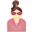 Sunglass woman pink icon