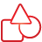 Shapes red icon