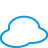 Weather Cloud blue icon