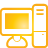 Computer yellow Icon