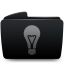 Folder black idea icon