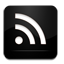 Rss black and white icon