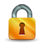 Keylock orange icon