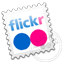Grey Flickr stamp icon
