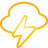 Weather Thunder yellow icon