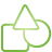 Shapes green icon