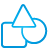 Shapes blue icon