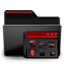 Folder Program Group black red icon