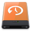 HDD Orange Time Machine W icon