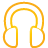 Headphone yellow icon