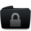 Folder black lock-128