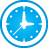 Clock blue icon