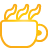Coffee yellow icon