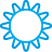 Weather Sun blue icon
