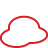 Weather Cloud red icon
