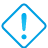 Exclamation Diamond blue icon