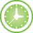 Clock green icon