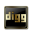 Digg Black and Gold Icon