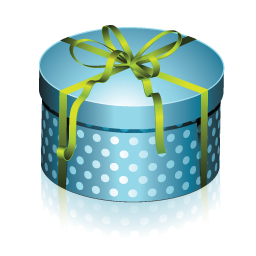 Blue Round Gift Box