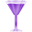 Wineglass purple icon