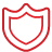 Shield red icon