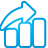 Chart Bar Up blue icon