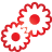 Gears red icon