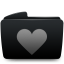 Folder black heart Icon