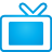 Television blue icon