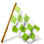 Map Marker Chequered Flag Right Chartreuse-64