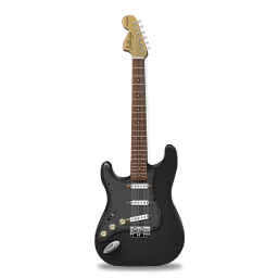 Stratocaster guitar black