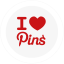 Round I Love Pins Icon