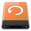 HDD Orange Backup W icon
