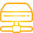 Hard Drive Network yellow icon