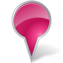 Map Marker Bubble Pink-128