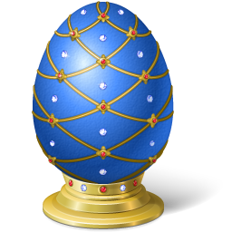 Blue Easter Egg-256