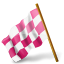 Map Marker Chequered Flag Left Pink-64