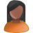 User female black obla icon