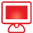Monitor red icon