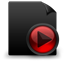 File Media black red icon