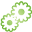 Gears green icon