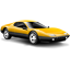 Classic car yellow icon