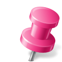 Map Marker Push Pin 2 Right Pink-128