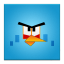 Blue Angry Bird Frameless-64