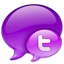Small Twitter Logo in Pink icon