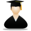 Graduate male icon